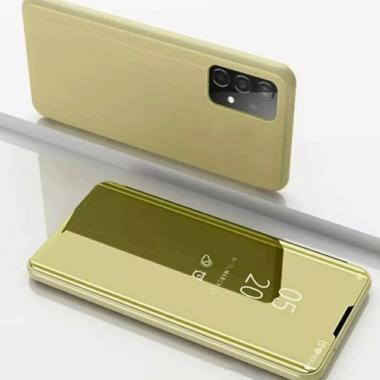 Case Oppo A54 Clear View Standing Flip Cover Casing Kuning