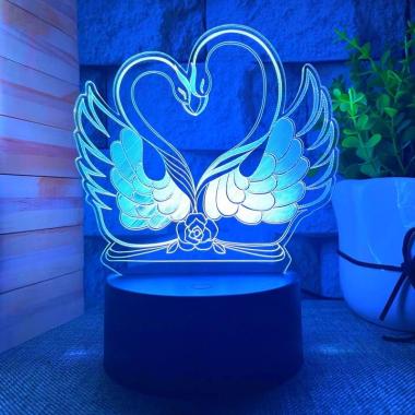LAMPU HIAS LED 3D / LAMPU TIDUR HIAS DIMENSI 3 WARNA PUTIH KUNING WARMWHITE LAMPU 3D LED KACA TRANSP