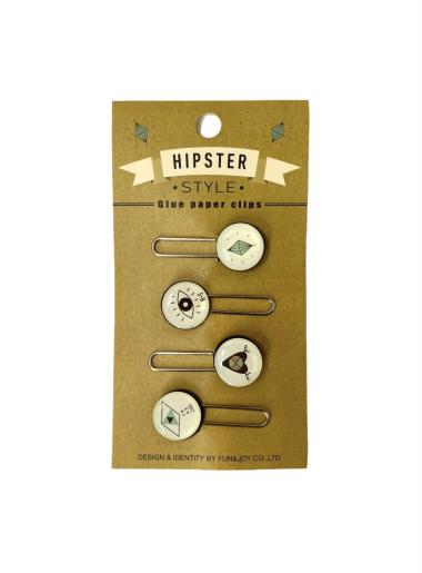 PAPER CLIP BESI HIPSTER STYLE WHITE
