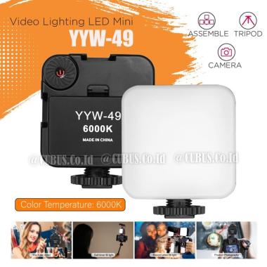 Video Lighting LED Mini 49 LED Fotografi Camera Smartphone Vloging YYW 49
