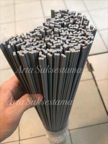 kawat las pvc per 1kg / pvc welding rod single dan dobel abu-abu Double