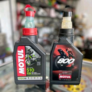 OLI SAMPING OLI MOTOR MOTUL 2T 800 ROAD RACE 510 POWERLUBE REPACK 100ML BOTOL MOTUL 510