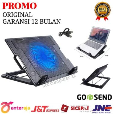 Cooling Pad Gaming Ergostand Kipas Pendingin Laptop Big Fan Cooler Pad warna COOLING 2 KIPAS