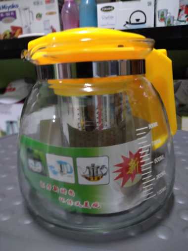 Teapot kaca / teko kaca dengan saringan stainless - 900ml