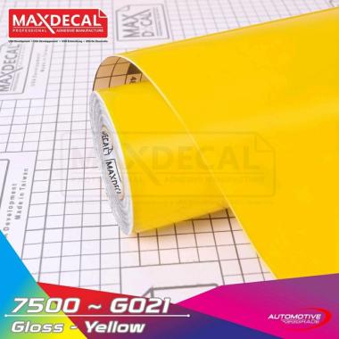 Sticker Maxdecal Max Decal Kuning/Yellow Glossy/Doff 7500 G021 M021 warna Glossy/Kilap