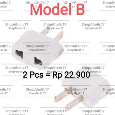 Colokan Listrik Over Steker Jepang Japan USA Amerika Adapter Plug warna 2 Pcs Model B