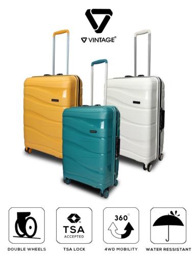 Vintage Polo Milano Koper Hardcase PP Frame 24Inch FREE Cover 908 warna Coral Green