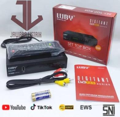 LUBY STB SET TOP BOX DIGITAL DVB-T2B-01 SIARAN TV DIGITAL SUPPORT WIFI STB+DONGLE