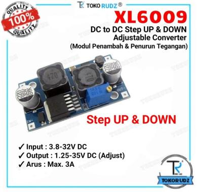 Step UP DOWN DC to DC XL6009 Modul Buck Boost Penaik Penurun Tegangan STEP UP & DOWN