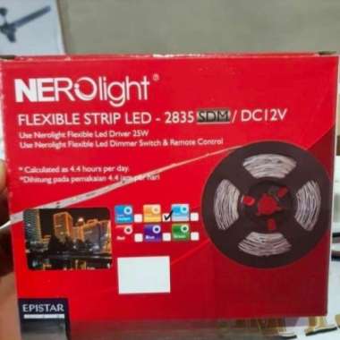 Nero Led Strip 2835 Smd/ Dc12V-Ip20 18W/5M - Strip Light Led Coolwhite