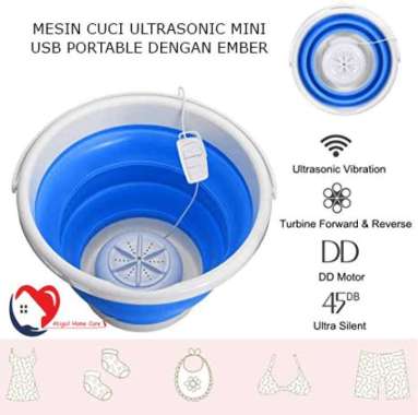 ZS Mesin Cuci Ultrasonic Mesin Cuci Mini Portable Bucket Ember Mesin Cuci - Mesin Cuci USB+Ember