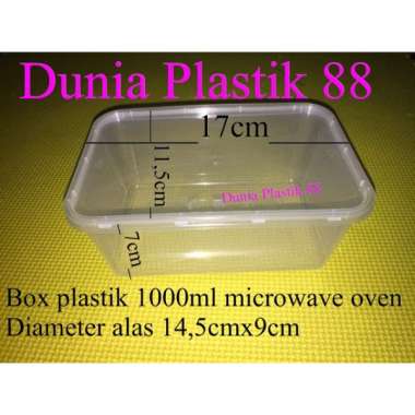 Isi 25PC 1000MLPERSEGI PANJANG kotak tempat box wadah plastik makan nasi food packing
