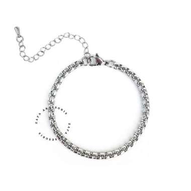Zafa Gelang Titanium Rantai Pria Wanita Anti Karat - TNT Bracelet Gold