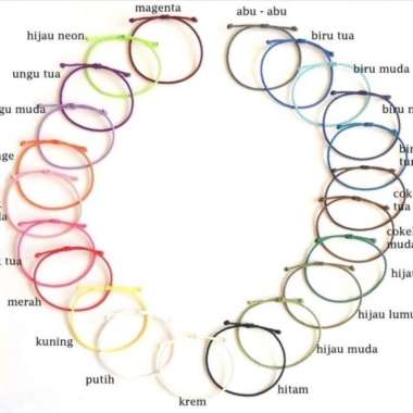 Zafa Gelang Tali Wanita Pria Waterproof Keren Anti Air Hitam
