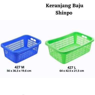 Keranjang Pakaian Baju Loundry Kotor Bersih Plastik Keranjang Baju M