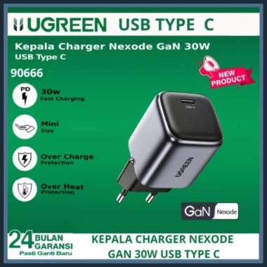 UGREEN Wall Charger Mini PD Type C Fast Charging 20W 30W NEXODE 30W GRAY