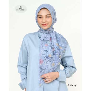 Geulis.id PRINCESS BEAUTY AND THE BEAST SCARVES / HIJAB MOTIF / KERUDUNG MOTIF DENIM