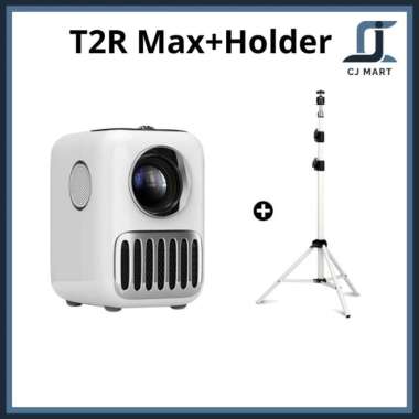 Wanbo T2R Max Projector 1080P 350ANSI Lumens Support 4K Led Proyekor T2R Max+Holder