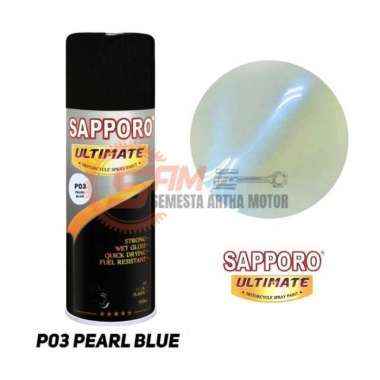 Pilox Sapporo Ultimate Pearl Series Transparan Cat Semprot Pilok Metal Pearl Blue P03