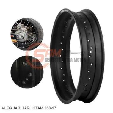 Velg Motor Sumo Hitam 350 Ring 18 Jari Jari Ban SuperMoto Belakang