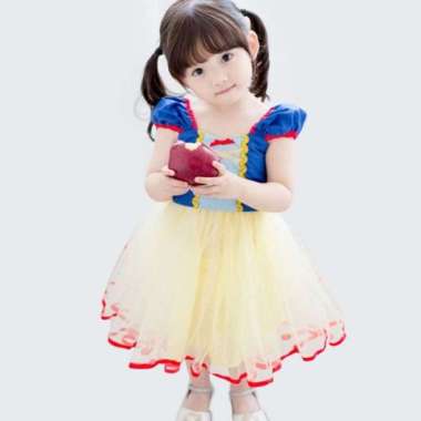 SNOW WHITE COSTUME PRINCESS KOSTUM GAUN ANAK HALLOWEEN - 130