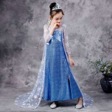 SISCA BLUE DRESS/DRESS PESTA KOSTUM JUSYCO - 140