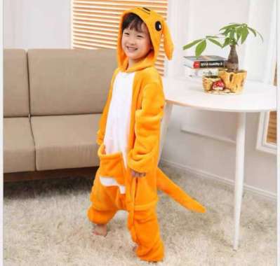 KOSTUM ONESIE KANGURU KANGAROO GODZILLA PIYAMA COSPLAY ANAK - 100CM ANAK