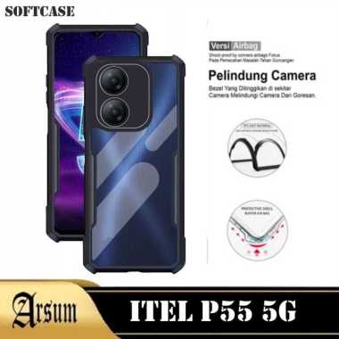 Case Shockproof ITEL P55 5G Softcase Terbaru Silikon Ponsel Transparan Camera Protect ITEL P55 5G