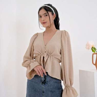 Kayla Blouse Uragiri Premium | Zura Blouse Top Uragigiri Airflow | Blouse Wanita Wrap Top Rampel | K