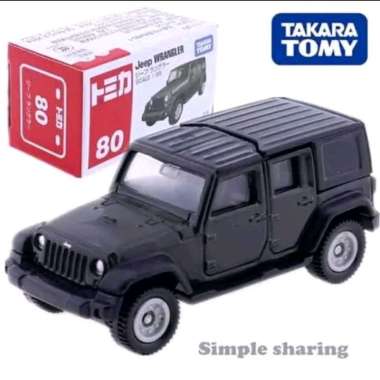TOMICA JEEP WRANGLER BLACK HITAM #80 TAKARA TOMY DIECAST MOBIL JIP KEREN HARDTOP HARTOP OFFROAD CAR