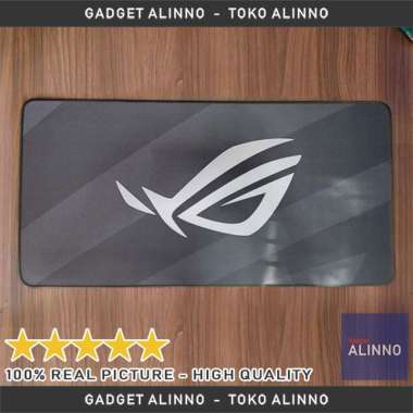 MOUSEPAD GAMING PANJANG MOUSEPAD ROG 40CM X 80CM DESK MAT PANJANG 40 X 80 LOGO PUTIH