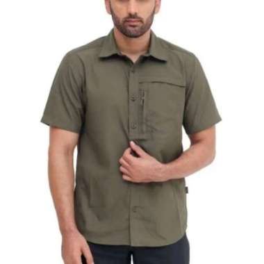 Kemeja Eiger Mens Gravel 1.0 Ss X Inkali 8869 Olive