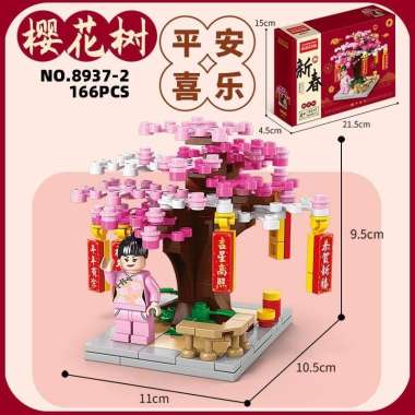 [061] DIY Nano Block Ornament Chinese New Year Dekorasi Imlek Mainan Balok Susun Hadiah Mainan Anak 