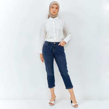Flamoush Walter Blue Boyfriend Wanita Jeans L