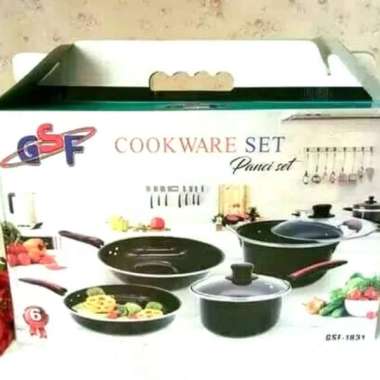 Panci set enamel merk gsf 1 set dapat 4 panci/ panci anti lengket Pake bubble