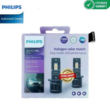 Philips Ultinon Weather Vision LED H3 3500K Bohlam Lampu Mobil Kuning