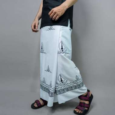 Sarung Bordir Motif Riau Bordir Timbul Sarung Putih Sholat PUTIH