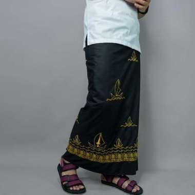 Sarung Bordir Motif Riau Bordir Timbul Sarung Putih Sholat HITAM