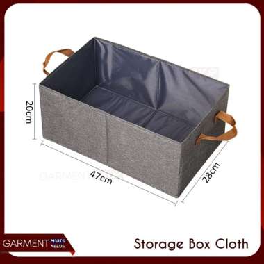 Kotak Penyimpanan Baju Mainan Desktop Storage Box Organizer Lipat Sekat Rangka Kawat Multifungsi TAN