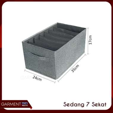 Kotak Penyimpanan Baju Mainan Desktop Storage Box Organizer Lipat Sekat Rangka Kawat Multifungsi SED