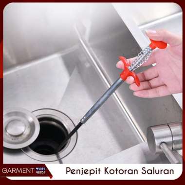 Kawat Fleksibel Pembersih Saluran Air Wastafel Kloset Selokan Capit Kotoran Sisa Makanan Clogged Cle