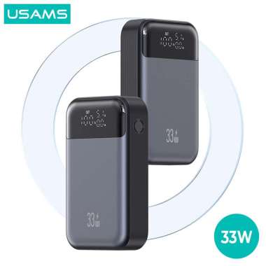 USAMS PB74 Powerbank Fast Charging PPS 33W 10000mAh Digital Display - Dark Grey