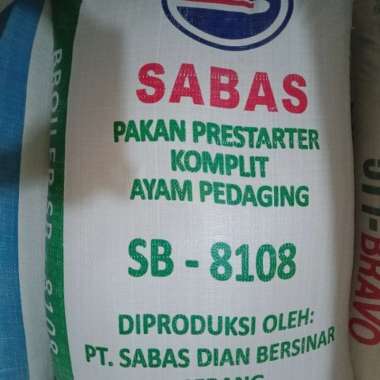Pakan Ayam Broiler Sabas SB-8108 Pre Starter Repack 10 kg