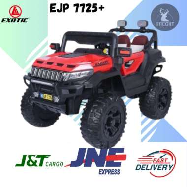 Mainan Anak Mobil Aki EXOTIC EJP 7725 + Jok Kulit Ban Karet putih