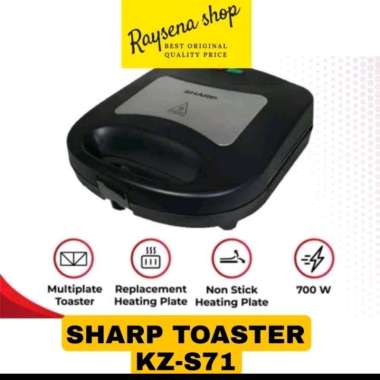 SHARP TOASTER KZS 71 BK PEMANGGANG ROTI 3 PLAT KZS-71-BK/ KZS71BK