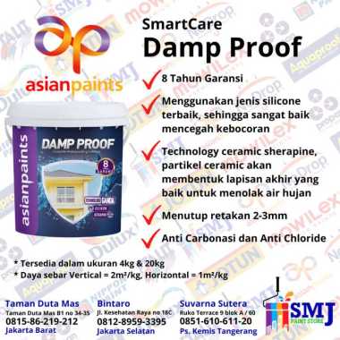 CAT ANTI BOCOR ASIAN PAINTS SMART CARE DAMP PROOF 1 KG WHITE