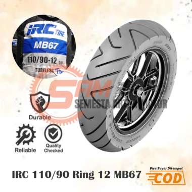 Ban Luar IRC 110/90-12 Ring 12 MB67 Tubeless Motor Vespa Freefo Matic