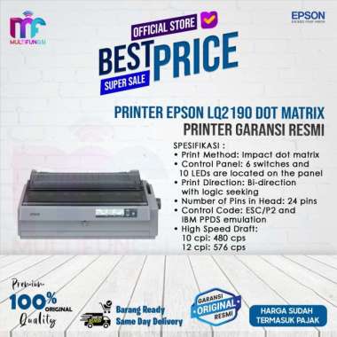 Printer Epson LQ2190 Dot Matrix Printer Garansi Resmi