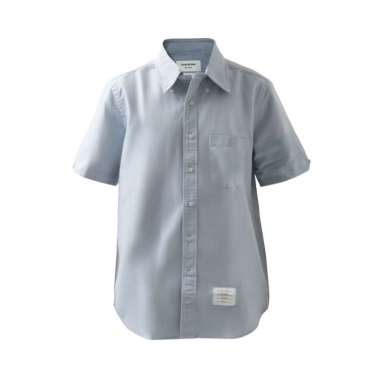 Thom Browne 4-Bar Oxford Short Sleeve Shirt Light Blue Blue 3
