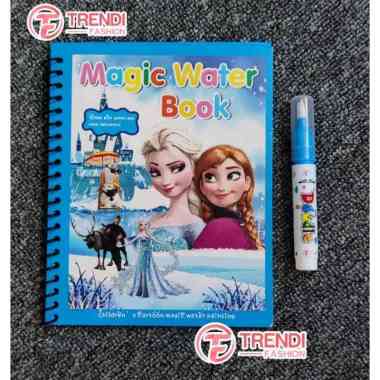 Magic Book - Magic Water Book Kids - Buku Edukasi Anak - Buku Mewarnai Premium Frozen